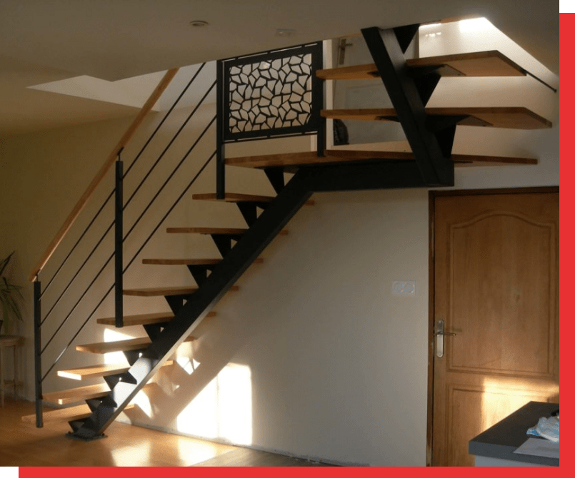 C2M53 Menuiserie Metallerie Serrurerie A Andouille Escalier Metal Bois 4